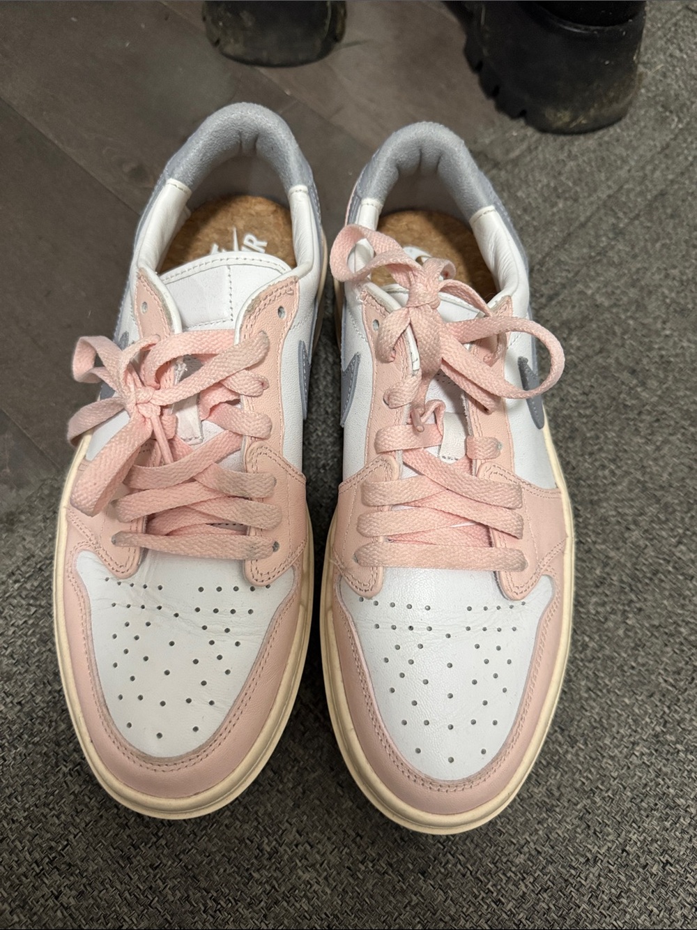 Nike Women’s White and Light Pink Low-Top Sneakers